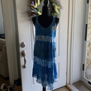 Blue thin strap Hanna Umbrella dress